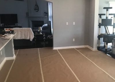 cover floors with rosin paper