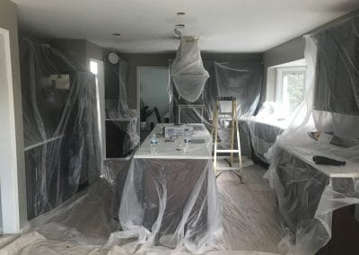 prep kitchen for paint job