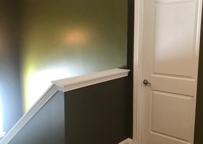forest green paint color on hallway
