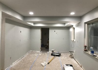 prep work for kitchen painting job